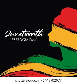 decimoctavo día de la libertad. Vector Juneteenth.