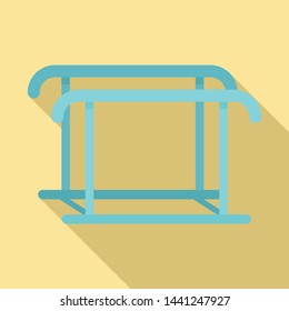 Uneven bars icon. Flat illustration of uneven bars vector icon for web design