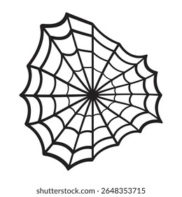Design de Ilustração da Teia de Aranha Negra Irregular