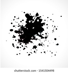 Uneven black and white texture. Grunge background. Abstract watercolor effect. Vector illustration. EPS10.