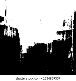 Uneven black and white texture vector. Distressed overlay texture. Grunge background. Abstract textured effect. Vector Illustration. Black isolated on white background. EPS10.