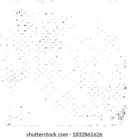 Uneve schwarz-weißer Texturvektor. Verzerrte Overlay-Textur. brüchiger Hintergrund. Abstrakter strukturierter Effekt. Vektorgrafik. Schwarz einzeln auf weißem Hintergrund. EPS10.