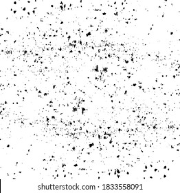 Uneven black and white texture vector. Distressed overlay texture. Grunge background. Abstract textured effect. Vector Illustration. Black isolated on white background. EPS10.