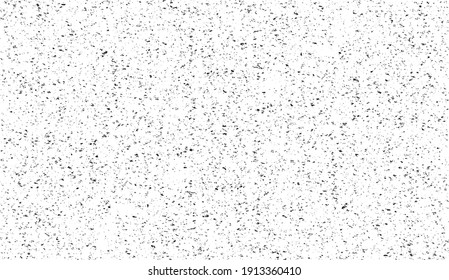 Uneve schwarz-weißer Texturvektor. Verzerrte Overlay-Textur. brüchiger Hintergrund. Abstrakter strukturierter Effekt. Vektorgrafik. Schwarz einzeln auf weißem Hintergrund. EPS10.