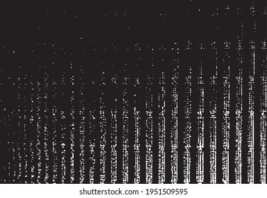 Uneve schwarz-weißer Texturvektor. Verzerrte Overlay-Textur. brüchiger Hintergrund. Abstrakter strukturierter Effekt. Vektorgrafik. Schwarz einzeln auf weißem Hintergrund. EPS10.