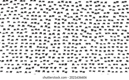 Uneven black and white texture vector. Distressed overlay texture. Grunge background. Abstract textured effect. Vector Illustration. Black isolated on white background. EPS10.