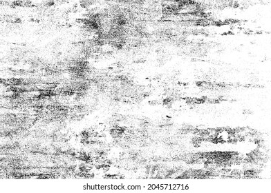 Uneve schwarz-weißer Texturvektor. Verzerrte Overlay-Textur. brüchiger Hintergrund. Abstrakter strukturierter Effekt. Vektorgrafik. Schwarz einzeln auf weißem Hintergrund. EPS10.