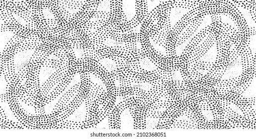 Vector de textura en blanco y negro desigual. Textura superpuesta angustiada. Borde de fondo. Efecto texturado abstracto. Ilustración vectorial. Negro aislado sobre fondo blanco. EPS10.