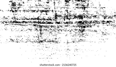 Vector de textura en blanco y negro desigual. Textura superpuesta angustiada. Borde de fondo. Efecto texturado abstracto. Ilustración vectorial. Negro aislado sobre fondo blanco. EPS10.