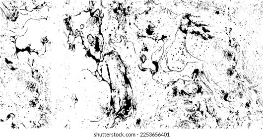 Vector de textura en blanco y negro desigual. Textura superpuesta angustiada. Borde de fondo. Efecto texturado abstracto. Ilustración vectorial. Negro aislado sobre fondo blanco. EPS10.