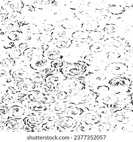 Uneven black and white texture vector. Distressed overlay texture. Grunge background. Abstract textured effect. Vector Illustration. Black isolated on white background. EPS10.