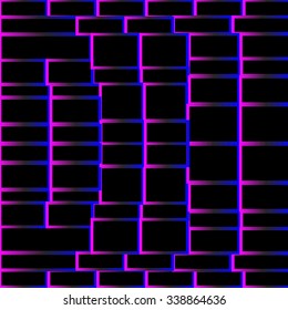 uneven blue-pink rectangles on a black background