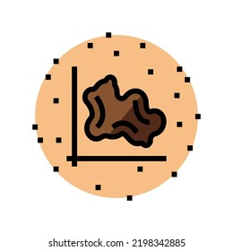 uneven borders mole melanoma color icon vector. uneven borders mole melanoma sign. isolated symbol illustration