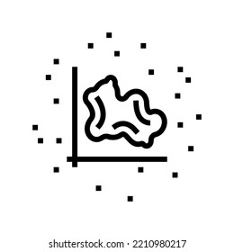 uneven borders mole melanoma line icon vector. uneven borders mole melanoma sign. isolated contour symbol black illustration