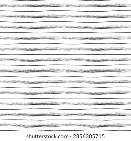 Uneven grunge textured strips in black on white background. For fashion graphics such as T-shirt placment print, home decor such as wall picture, tablecloths, bedclothes, for wrapping and covering