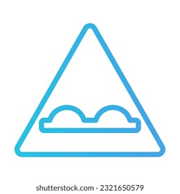 Uneven icon in gradient line style, use for website mobile app presentation
