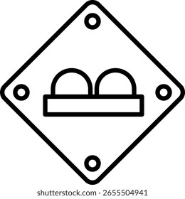 Diseño desigual del Vector del icono de línea