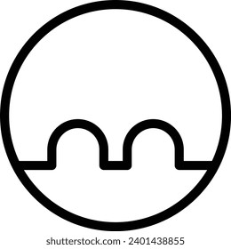 Uneven single vector line icon