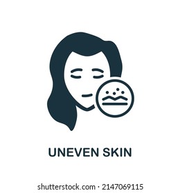 Uneven Skin icon. Simple element from skin care collection. Creative Uneven Skin icon for web design, templates, infographics and more