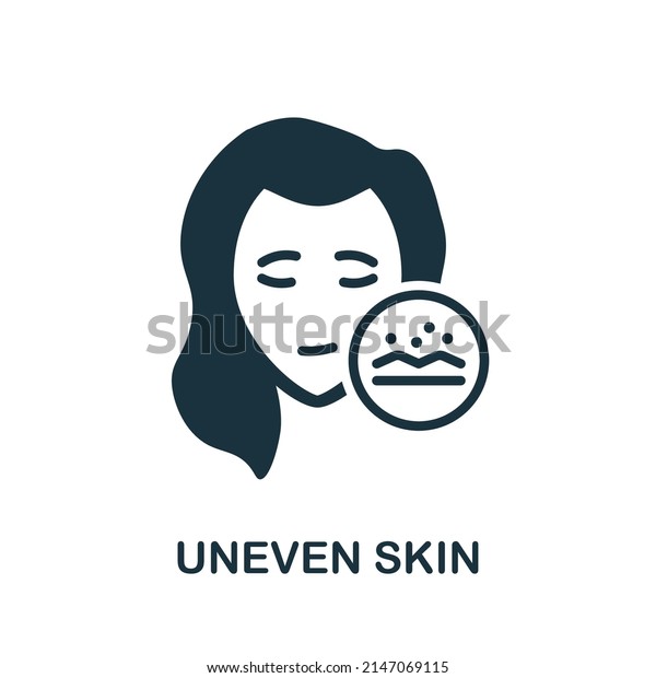 Uneven Skin icon. Simple element from skin care
collection. Creative Uneven Skin icon for web design, templates,
infographics and more