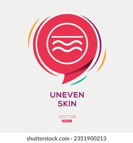 Icono (Piel desigual), signo del vector.