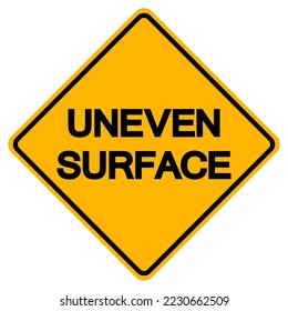 Uneven Surface Symbol Sign, Vector Illustration, Isolated On White Background Label .EPS10 
