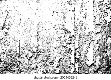 Textura irregular de la pared de hormigón. Estilo grueso, negro sobre fondo blanco. Ilustración vectorial.