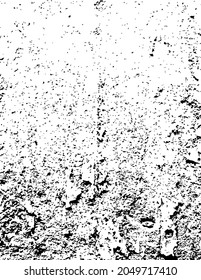 Ruido vectorial desigual. Textura de pared de concreto. Puntos y puntos negros sobre fondo blanco. Estilo Grunge, negro sobre blanco.