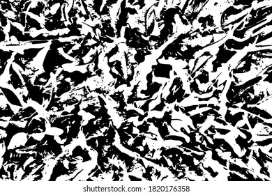 Unevenly filled texture surface with noise, dirt, similar to the leaves of a tree. Vector illustration. Overlay template.