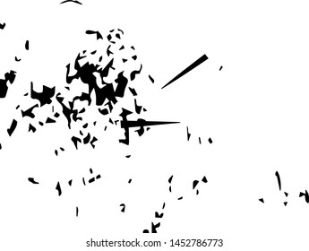 Unevenness texture. Grunge overlay layer. Distress background. Grungy stained template. Monochrome surface with dirty pattern in cracks, scratch, dots.  Old wall pattern
