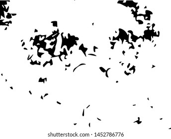 Unevenness texture. Grunge overlay layer. Distress background. Grungy stained template. Monochrome surface with dirty pattern in cracks, scratch, dots.  Old wall pattern
