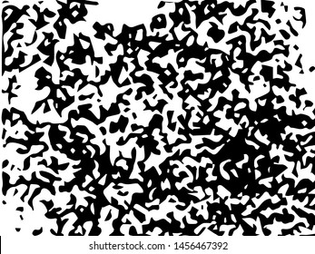 Unevenness texture. Grunge overlay layer. Distress background. Grungy stained template. Monochrome surface with dirty pattern in cracks, scratch, dots.  Old wall pattern
