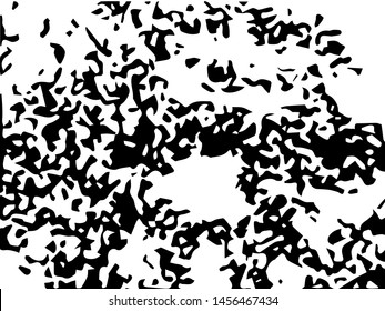 Unevenness texture. Grunge overlay layer. Distress background. Grungy stained template. Monochrome surface with dirty pattern in cracks, scratch, dots.  Old wall pattern
