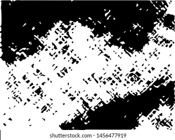 Unevenness texture. Grunge overlay layer. Distress background. Grungy stained template. Monochrome surface with dirty pattern in cracks, scratch, dots.  Old wall pattern

