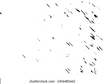 Unevenness texture. Grunge overlay layer. Distress background. Grungy stained template. Monochrome surface with dirty pattern in cracks, scratch, dots.  Old wall pattern
