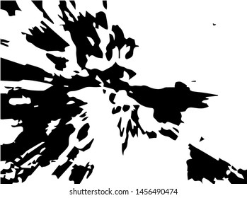 Unevenness texture. Grunge overlay layer. Distress background. Grungy stained template. Monochrome surface with dirty pattern in cracks, scratch, dots.  Old wall pattern