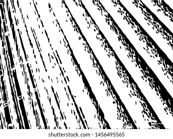 Unevenness texture. Grunge overlay layer. Distress background. Grungy stained template. Monochrome surface with dirty pattern in cracks, scratch, dots.  Old wall pattern