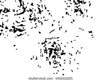 Unevenness texture. Grunge overlay layer. Distress background. Grungy stained template. Monochrome surface with dirty pattern in cracks, scratch, dots.  Old wall pattern