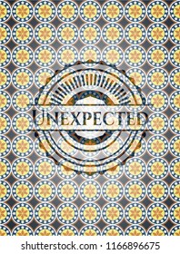 Unexpected arabesque style emblem. arabic decoration.