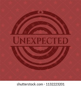 Unexpected badge with red background