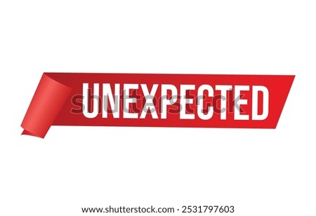 Unexpected banner design. Unexpected icon. Flat style vector illustration.