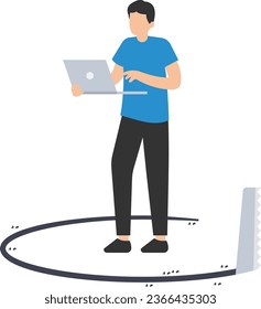 Unexpected business mistake, problem or accident, Unknown future or danger, Surprise economic crisis or financial crash, Standing without knowing someone, Sawing the floor to collapse

