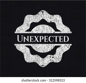 Unexpected chalk emblem written on a blackboard