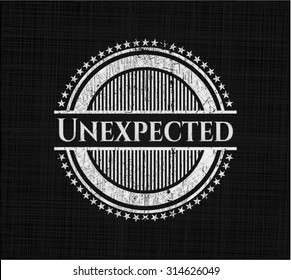 Unexpected chalkboard emblem on black board
