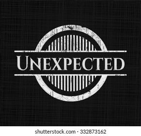 Unexpected with chalkboard texture