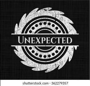 Unexpected with chalkboard texture