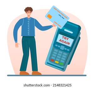 Fallo o accidente inesperado. Problema imprevisto que afecta la vida y los negocios de las personas. Colapso o metáfora accidental. Ilustración vectorial plana