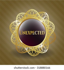 Unexpected gold shiny badge