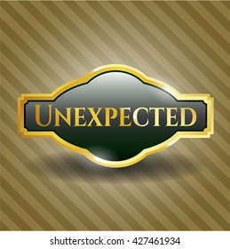 Unexpected golden badge or emblem