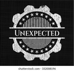 Unexpected on chalkboard